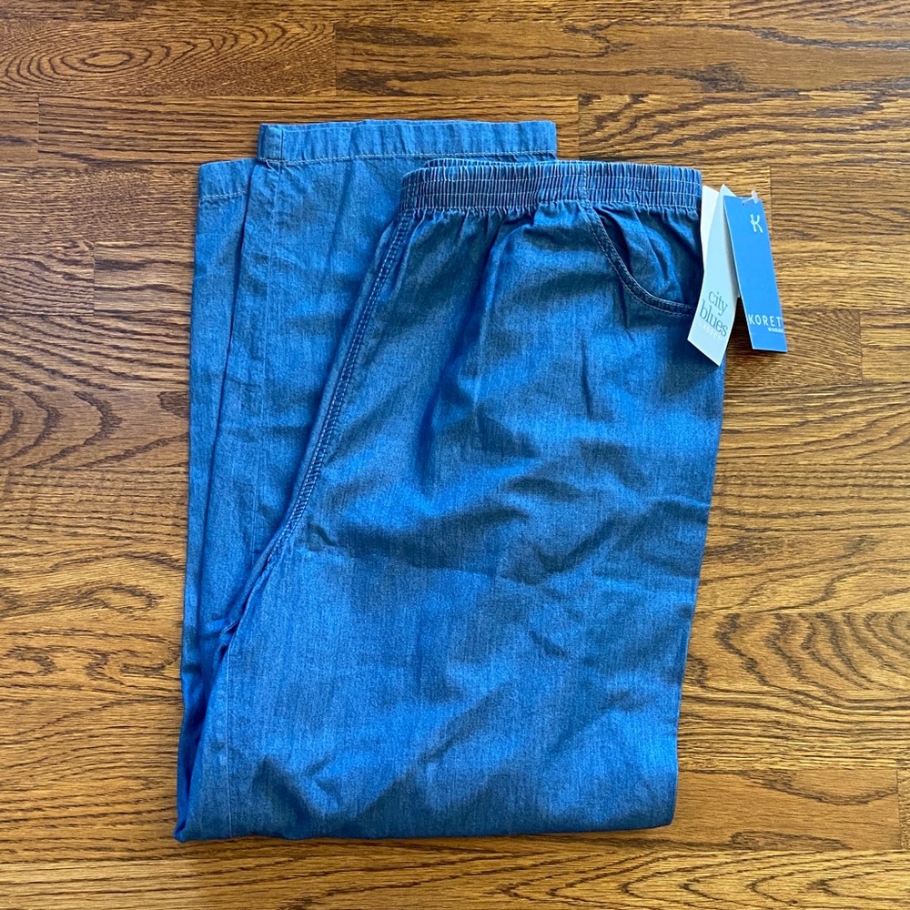 NWT Koret Woman Blue Elastic Waist Pants‎ 20W Short